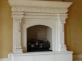 italian vicenza limestone fireplace decorated