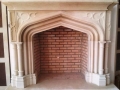 italian vicenza limestone fireplace private villa living room Charlotte North Carolina