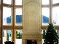 italian vicenza limestone fireplace overmantle villa Staten Island New York