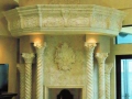 italian vicenza limestone fireplace