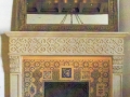 italian vicenza limestone fireplace arabesque design mosaique inserts