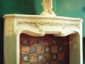 italian vicenza limestone fireplace mosaique inserts