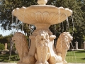 lions fountain one tier italian limestone vicenza garden ornamenst stone srl