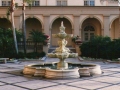 Quadrifoil pool surround shells dolphins fountain italian limestone vicenza garden ornamenst stone srl