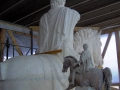 monument italian limestone vicenza sculpture Marco Aurelio equestrian monument