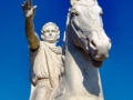 monument italian limestone vicenza sculpture Marco Aurelio equestrian monument