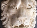 italian stone sculpture Lion Head