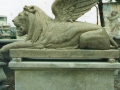 italian stone sculpture winged Venetian lion basement