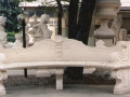 garden bench in Vicenza italian limestone